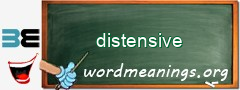WordMeaning blackboard for distensive